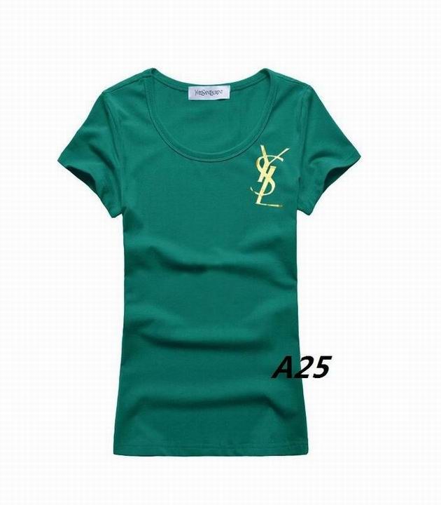YSL short round collar T woman S-XL-116